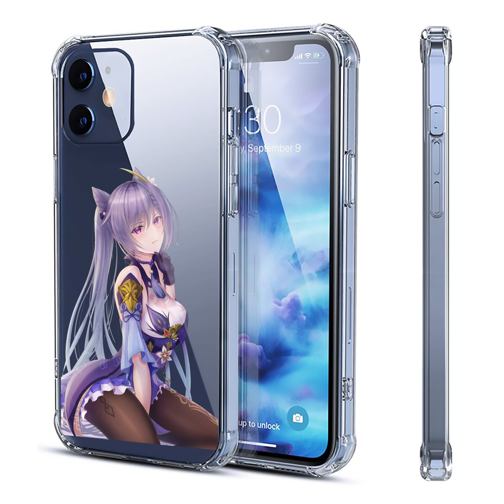 げんし神 刻晴 こくせい genshin Kokusei 【iPhone 12シリーズ対応】透明スマホケース（クリアソフトケース）